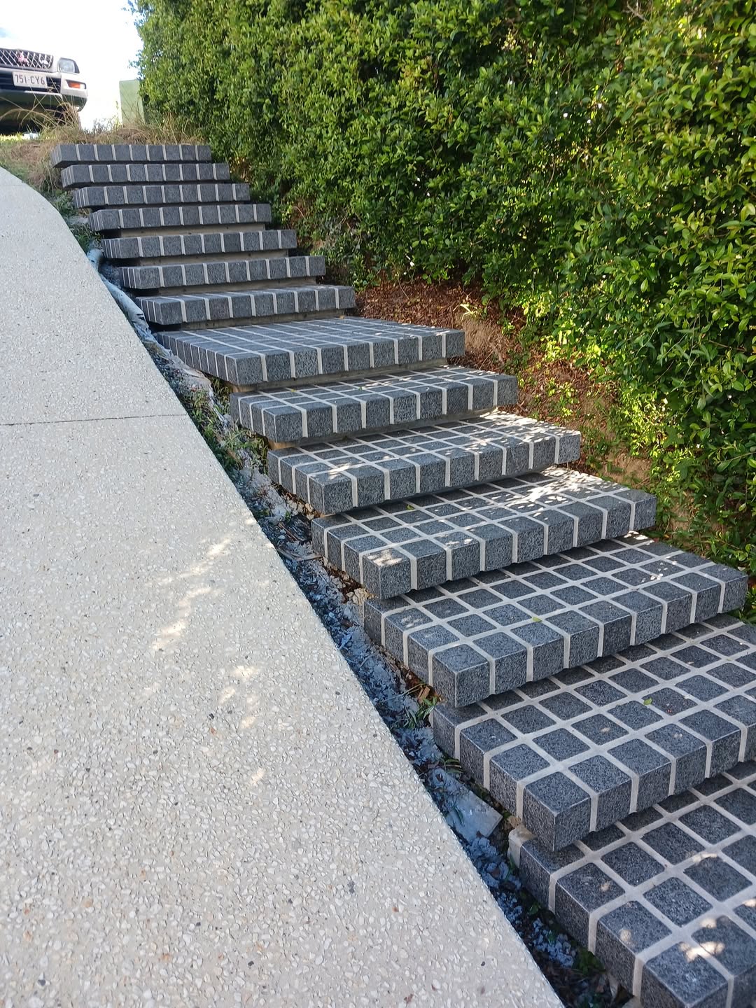 Cobblestone Garden Stairs